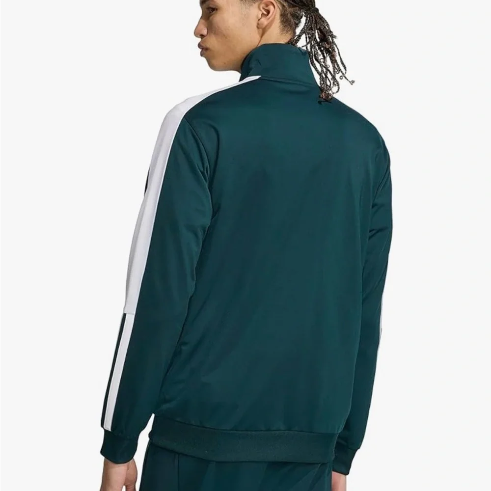 Adidas Teal and White Colorblock Track Jacket NWOT